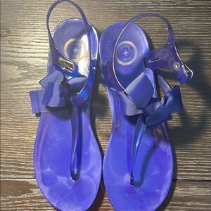 Stylish Purple Bow Sandals